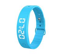 Reloj despertador, diseño de batería recargable, 50 mAh, pulsera silenciosa de vibración, pulsera recargable silenciosa, múltiples ajustes de alarma, para personas que duermen profundamente