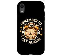 Reloj Despertador Divertido con Texto en inglés Remember to Set Alarm Carcasa para iPhone XR