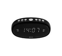 Reloj despertador - ECG - RB 010 - Negro - Sintonizador FM PLL - Alimentación 220V + Batería
