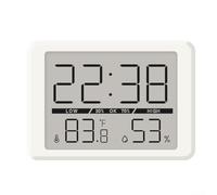 Reloj despertador en miniatura con pantalla magnética de succión de temperatura y humedad para tu entorno (blanco)