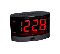 Reloj despertador extra fuerte para personas que duermen pesadamente, vibrador, 2 alarmas, volúmenes ajustables y reloj regulable