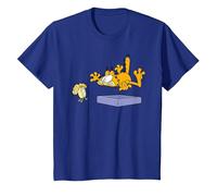 Reloj Despertador Garfield para niños Camiseta, Niños, Azul Real, 12 años