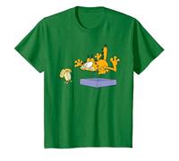 Reloj Despertador Garfield para niños Camiseta, Niños, Verde Kelly, 12 años