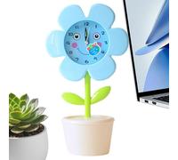 Reloj despertador genérico para maceta de flores, 1 alarma para super linda con muy fuerte y vibración, diseño de luz nocturna en maceta de | perfecto para dormitorio, regalo, adolescentes, niños y