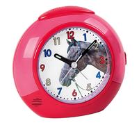 Reloj Despertador Infantil ATLANTA Con Movimiento Silencioso Rojo Caballo 1984/1