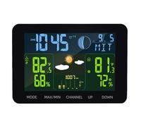 Reloj Despertador Inteligente Creativo Interior Exterior Temperatura Humedad Fase Lunar Pronóstico Del Tiempo