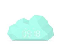 Reloj Despertador Inteligente Digital Mini Cloudy - Mesita de Noche o Escritorio - Decoración Original Hogar y Habitación - Tamaño Pequeño - Diseño Moderno y Original - Función Snooze - Azul - Mob