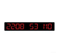Reloj despertador LED con automático inalámbrico para hora, alarmas independientes dobles y cuenta regresiva de días para temporizador para oficina o dormitorio (negro rojo)