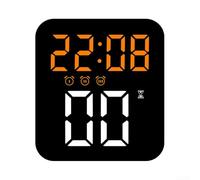 Reloj despertador LED con funcionamiento silencioso, brillo ajustable, temporizador de cuenta regresiva, pantalla dual, adecuado para colgar en la pared o colocar en el escritorio en varias