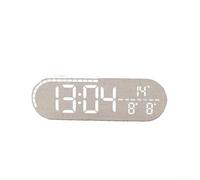 Reloj despertador LED multifuncional, reloj digital con efecto de madera, fecha, semana, temperatura ambiente, para montaje en pared o uso en escritorio (B)