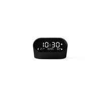 Reloj despertador Lexon con termómetro e higrómetro para interiores - Inclinación para activar la tecnología de alarma - Función de repetición y selección de melodías de alarma (negro)