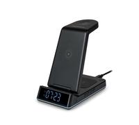 Reloj despertador mas estacion de carga inalambrica compatible apple cl750ia thomson