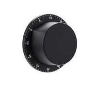 Reloj Despertador Mecánico, Cronómetro Magnético De Cocina, Acero Inoxidable, Recordatorio Horneado For Aprender A Gestionar El Tiempo FáCil De Usar(Black)