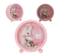 Depesche Despertador 14088 Miss Melody Rosa niños – silencioso, luz, motivos caballos y gatitos