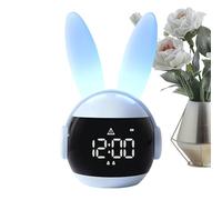 Reloj despertador para niños, reloj con control táctil en forma de conejo con luz nocturna, bonita alarma, para niños, niñas, hogar, dormitorio, escuela, Pascua, cumpleaños