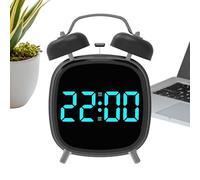 Reloj despertador para personas que duermen pesadamente, reloj digital fuerte, máquina de temporizador portátil con luz LED para oficina, viajes, sala de estar, cama, hogar, guardería