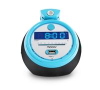 Reloj Despertador Proyector Pantalla LED Azul 3 Modos de Alarma USB Radio FM Sleep Snooze