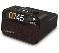 Pure Radio Reloj, luz de Despertador, Altavoz BT, Negro, Cargador inalámbrico