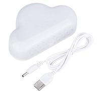 Reloj Despertador Reloj Digital en Forma de Nube con Soporte de imán Pantalla de Calendario de Temperatura(Blanco)