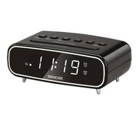 Reloj Despertador Sencor SRC 2600 B Radio FM PLL Doble Alarma LED Blanco