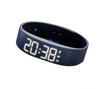 Reloj despertador silencioso de vibración para despertar, pulsera recordatorio de vibración con monitoreo del sueño, contador de pasos, resistente al agua IP65, carga USB, (negro)