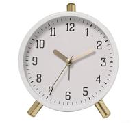 Reloj despertador silencioso para niños, diseño fácil de usar para fomentar la responsabilidad (blanco)