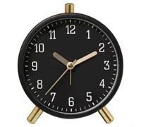 Reloj despertador silencioso para niños, diseño fácil de usar para fomentar la responsabilidad (negro)