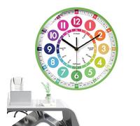 Reloj Didáctico - Reloj Educativo Para Niños, Relojes Educativos Para Niños | Reloj De 10 Pulgadas Sin Timbre Para Aprender A Leer La Hora, Reloj Para Enseñar La Hora A Batería, Orol