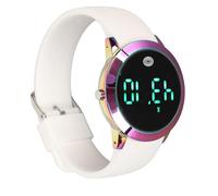 Reloj Digital a Color Resistente Al Agua, Multifuncional, Elegante, Pantalla Táctil, Temporizador de Cuenta Atrás, 12 24 Horas, para Uso Informal, Aleación (Pequeño)