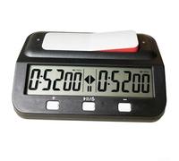 Reloj digital ajustable para ajedrez con alarma y funciones de memoria, soporta sincronización positiva y cuenta regresiva para varios juegos de ajedrez (negro)