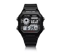 Reloj digital Casio para hombre AE-1200WH-1A - hora mundial, duraci?n de la b...