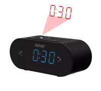 Reloj Digital con Radio y Proyección (Negro) - DENVER