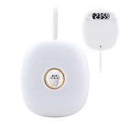 Reloj digital con vibración, alarma silenciosa, diseño adorable con forma de gato, alimentado por batería portátil | Fuerte despertador vibratorio para estudiantes que duermen mucho