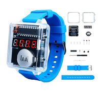 Reloj digital de 4 dígitos para soldar, kit de construcción de soldadura, kit de aprendizaje para escuela, aficionados a la tecnología y proyectos de aprendizaje STEM