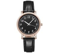 Reloj digital de cuarzo para hombre, cronógrafo, de piel, para mujer, reloj de una sola mano, A, talla única