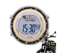 Reloj digital de la motocicleta - Reloj de manillar de moto, reloj de manillar impermeable con esfera luminosa | Relojes digitales de montaje de motocicleta autoadhesivos para SUV, coche, vehículo