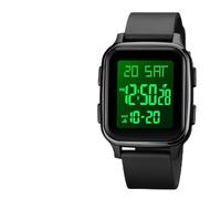 Reloj digital de mano - 2,01 x 1,46 pulgadas, cuadrado LED impermeable, reloj cronógrafo | Relojes de pulsera para padre, marido, novio, esposa, cumpleaños, Navidad, Año Nuevo, citas, Pendo, negro