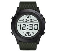 Reloj digital de moda para hombre, LED, deportivo, acuático, reloj deportivo, reloj de aprendizaje, Verde militar., talla única