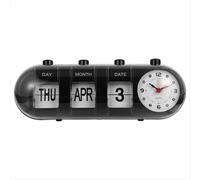 Reloj digital de pared con calendario y diseño de cápsula, con función de cambio de página y alarma para todo tipo de partidos.