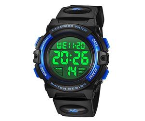 Reloj digital de pulsera para niños, diseño deportivo, multifunción, impermeable, con luz LED, alarma y calendario, para niños de entre 6 y 15 años