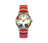 Reloj digital delicado para mujer, multicolor, con patrón de arco iris, colorido, con caja de reloj, relojes analógicos para mujer, rosso, talla única