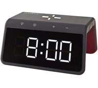 Reloj digital/despertador con carga por inducción QI (negro) - NEDIS