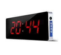Reloj Digital Grande de Montaje en Pared de 14,2'', Reloj Despertador Digital, Reloj de Pared con Calendario Moderno y Pantalla LED Eléctrica, Reloj de Pared digital para Habitación(Hora + Minuto)