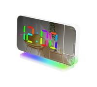 Reloj Digital Iluminado por LED - Brillo con Pantalla Luminosa de Siete Colores, Dispositivo de Despertador para Dormitorio | Habitación Infantil Escritorio mesita de Noche Mesa de c