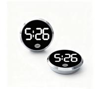Reloj Digital Impermeable para Coche, Mini Reloj de Salpicadero LCD con Parte Trasera Adhesiva - Pantalla Clara para Interior de Coche, Camiones, SUV, Vehículos(White)