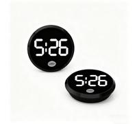 Reloj Digital Impermeable para Coche, Mini Reloj de Salpicadero LCD con Parte Trasera Adhesiva - Pantalla Clara para Interior de Coche, Camiones, SUV, Vehículos(Black)