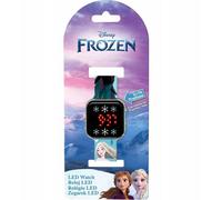 Reloj digital infantil Euroswan Frozen Elsa LED correa silicona violeta