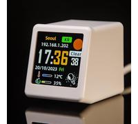 Reloj digital inteligente de estación meteorológica con pantalla IPS de 1 54 pulgadas, soporta información meteorológica para más de 300.000 ciudades en todo el mundo, GIF de pantalla completa y