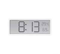 Reloj digital LCD con pantalla de tiempo y medio ambiente, complemento perfecto para la decoración de tu hogar u oficina (blanco)