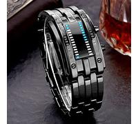 Reloj Digital LED Azul de Matriz Binaria Reloj de Trabajo LED Binario de Moda